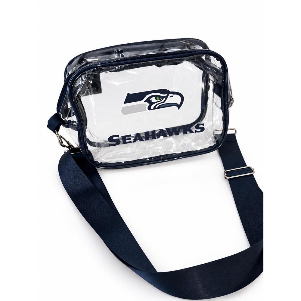 Seattle Seahawks Clear Crossbody Bag Navy Green Football Fan Game Day Bag